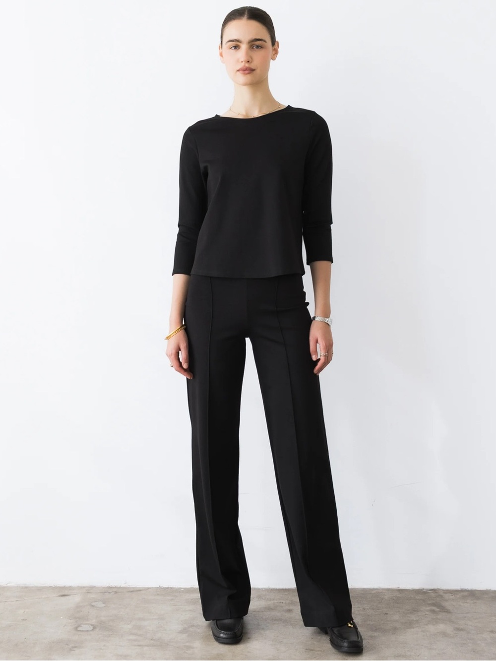 Ripley Raider Black Straight-Leg Women's Ponte Pants